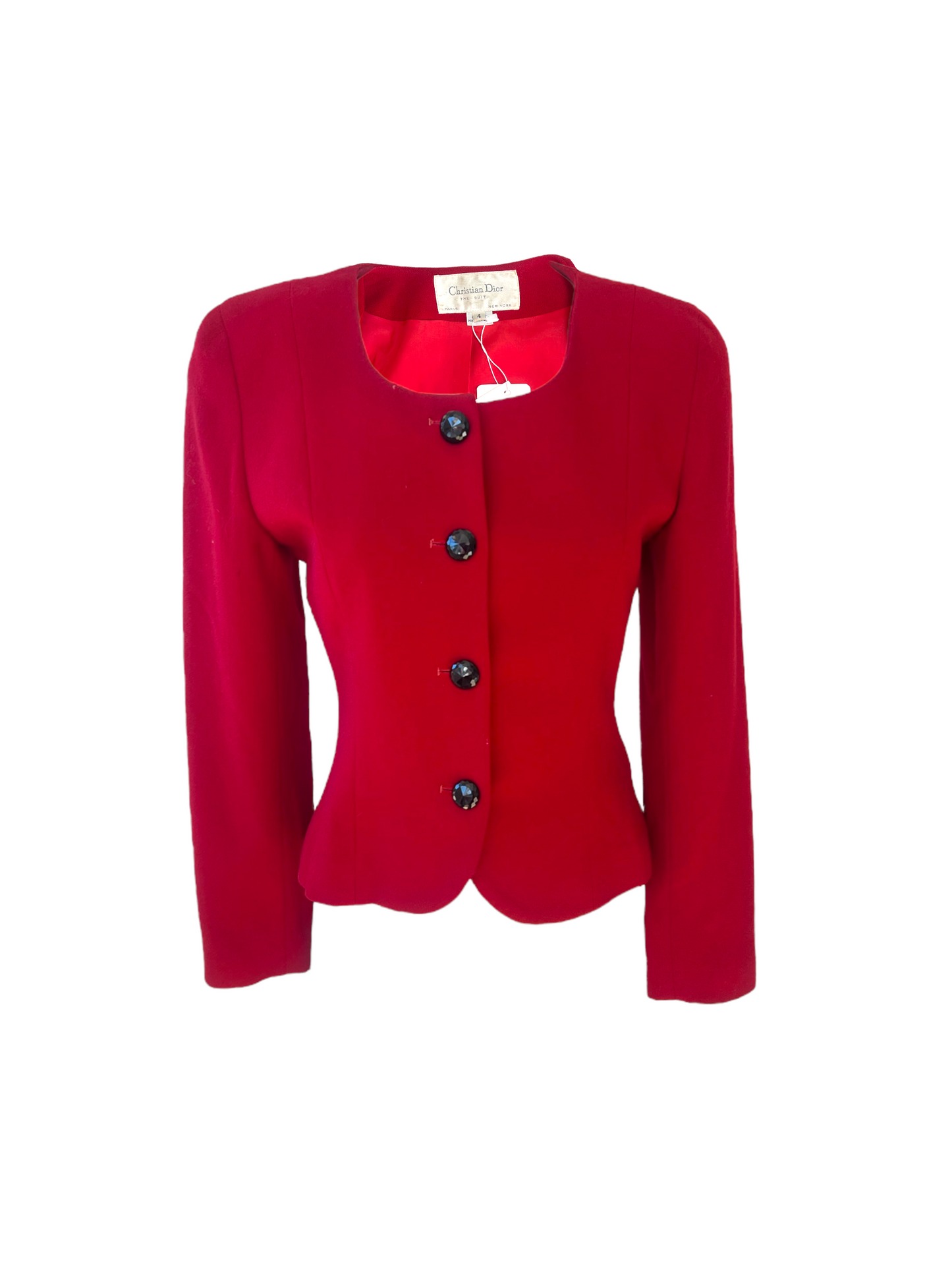 Vintage Christian Dior Classic Red Evening Jacket