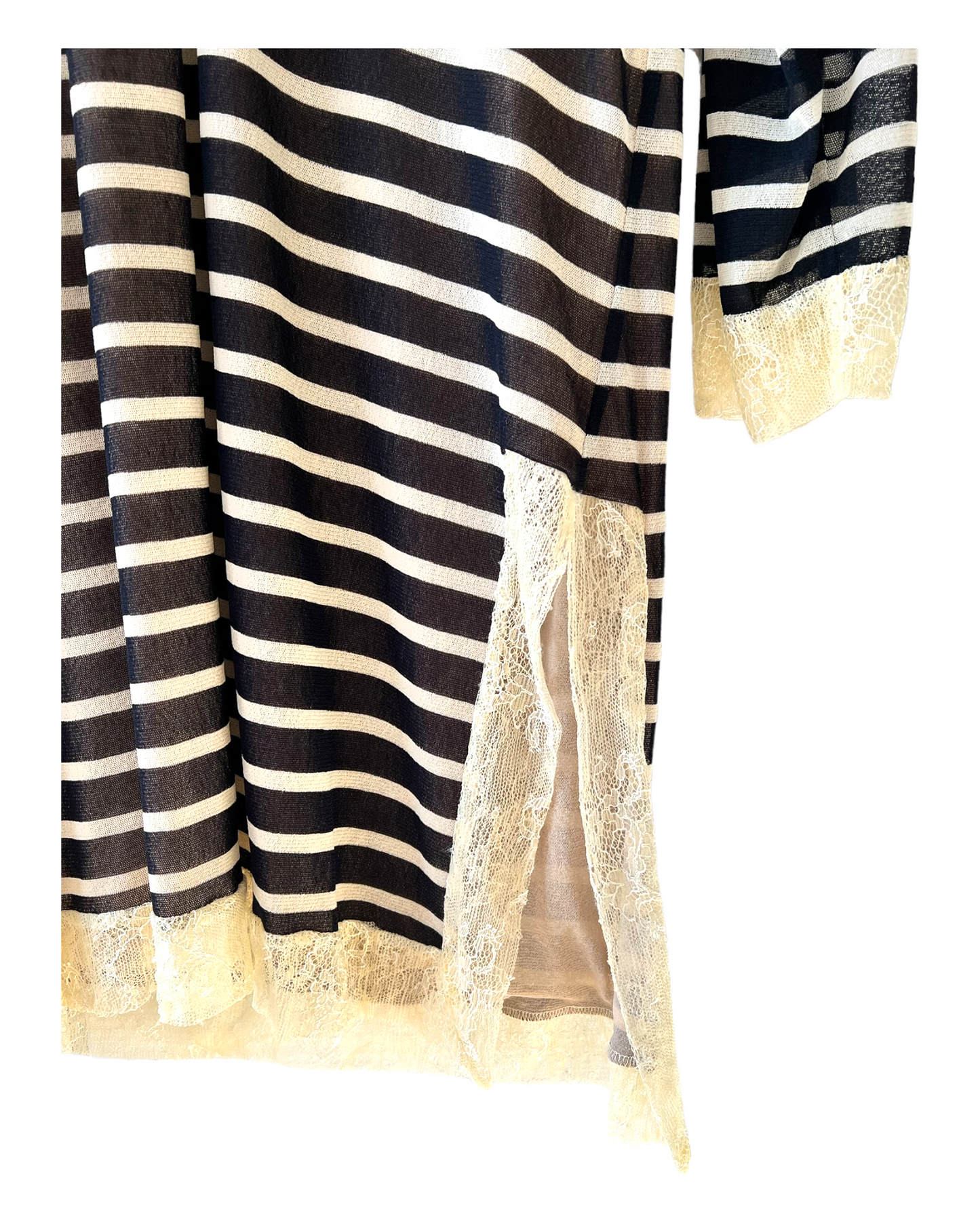 Vintage Jean Paul Gaultier Stripe and Lace Cover-Up