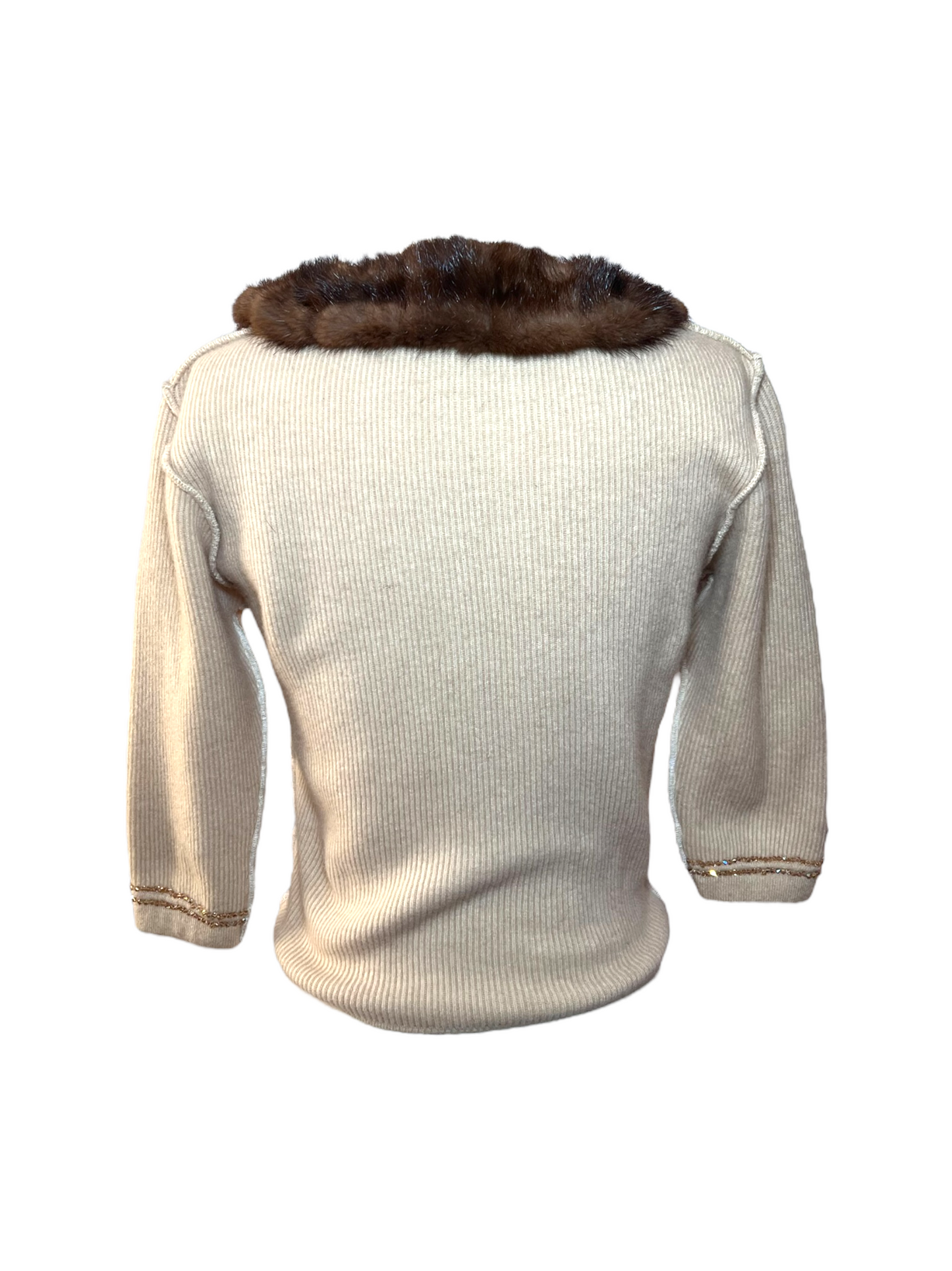 Vintage Coquina Mink and Cashmere Sweater