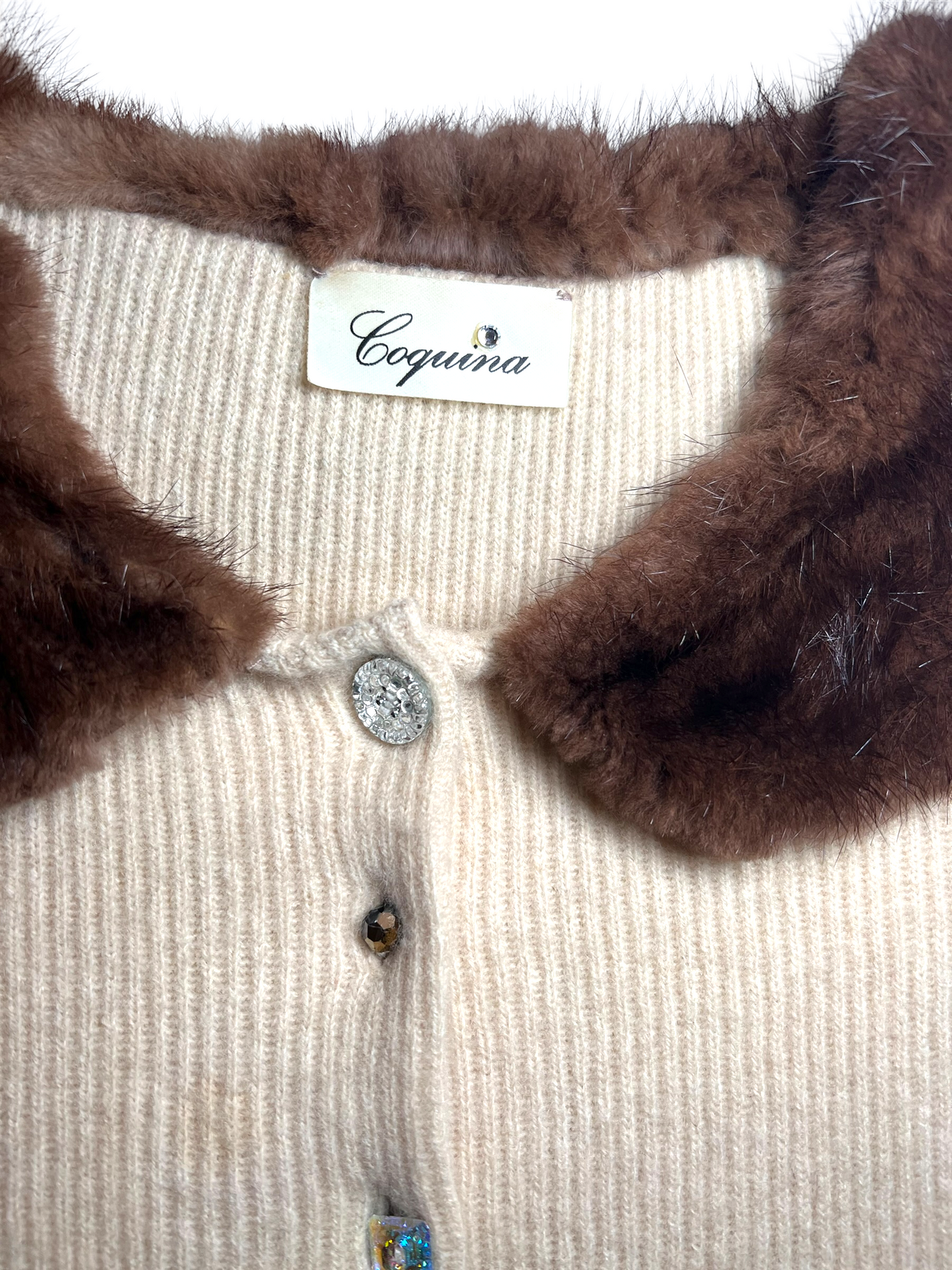 Vintage Coquina Mink and Cashmere Sweater