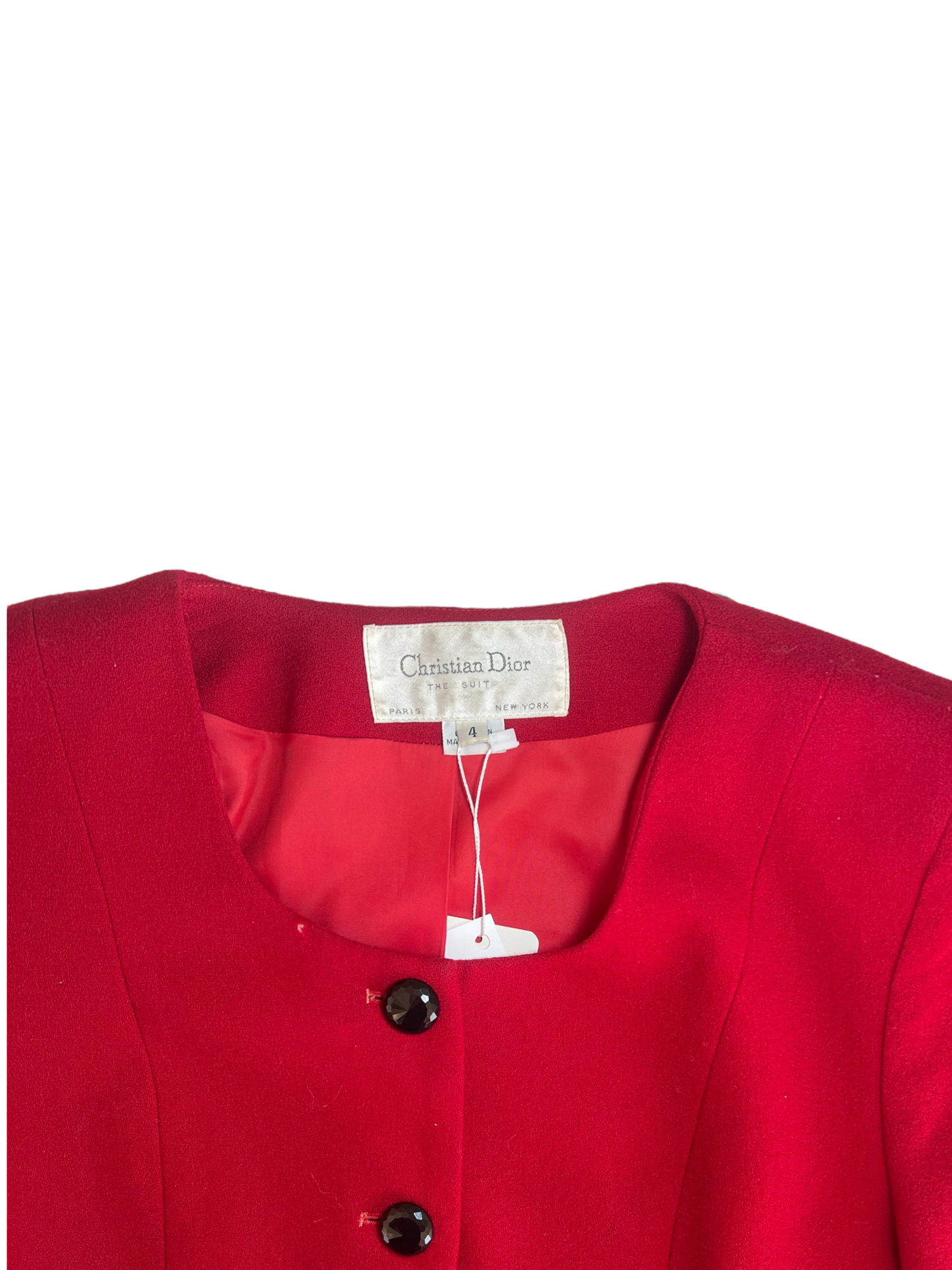 Vintage Christian Dior Classic Red Evening Jacket