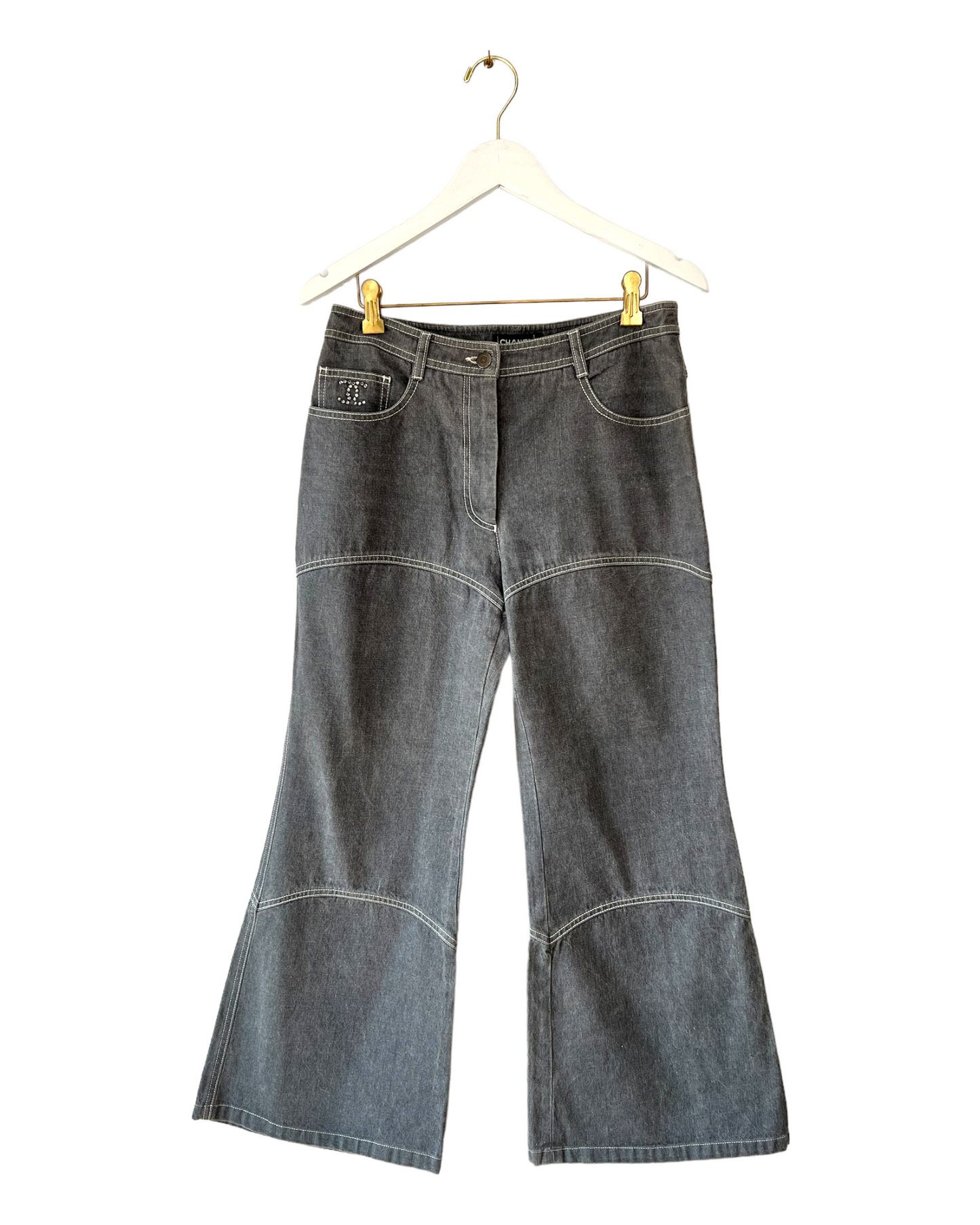 Vintage 2001 Chanel Wide Leg Jeans