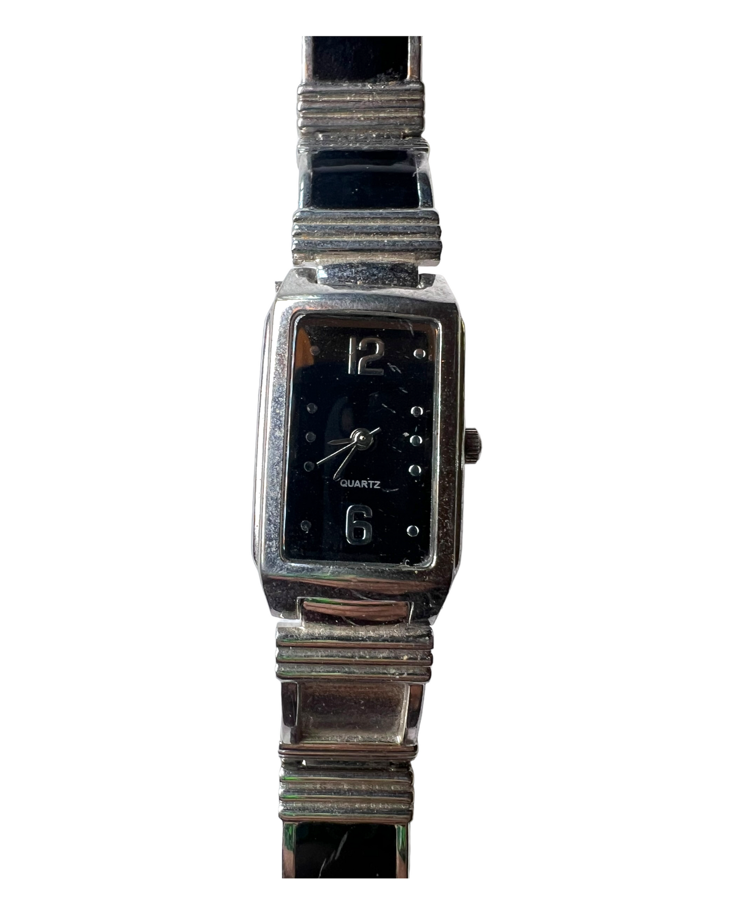 Vintage White Stag Black and Silver Clasp Watch