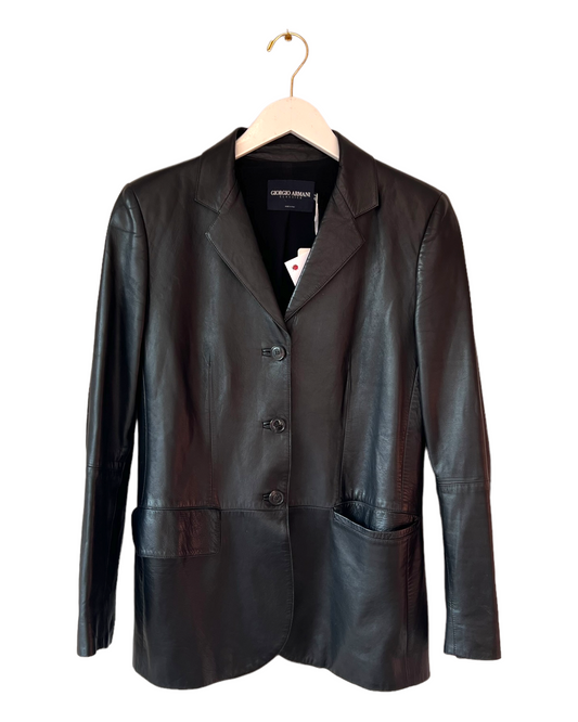 Vintage Giorgio Armani Leather Blazer