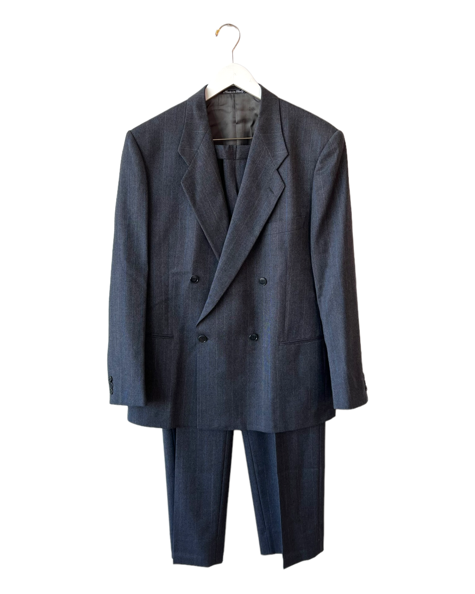 Vintage Giorgio Armani Double-Breasted Grey Suit – STARKE NAKED