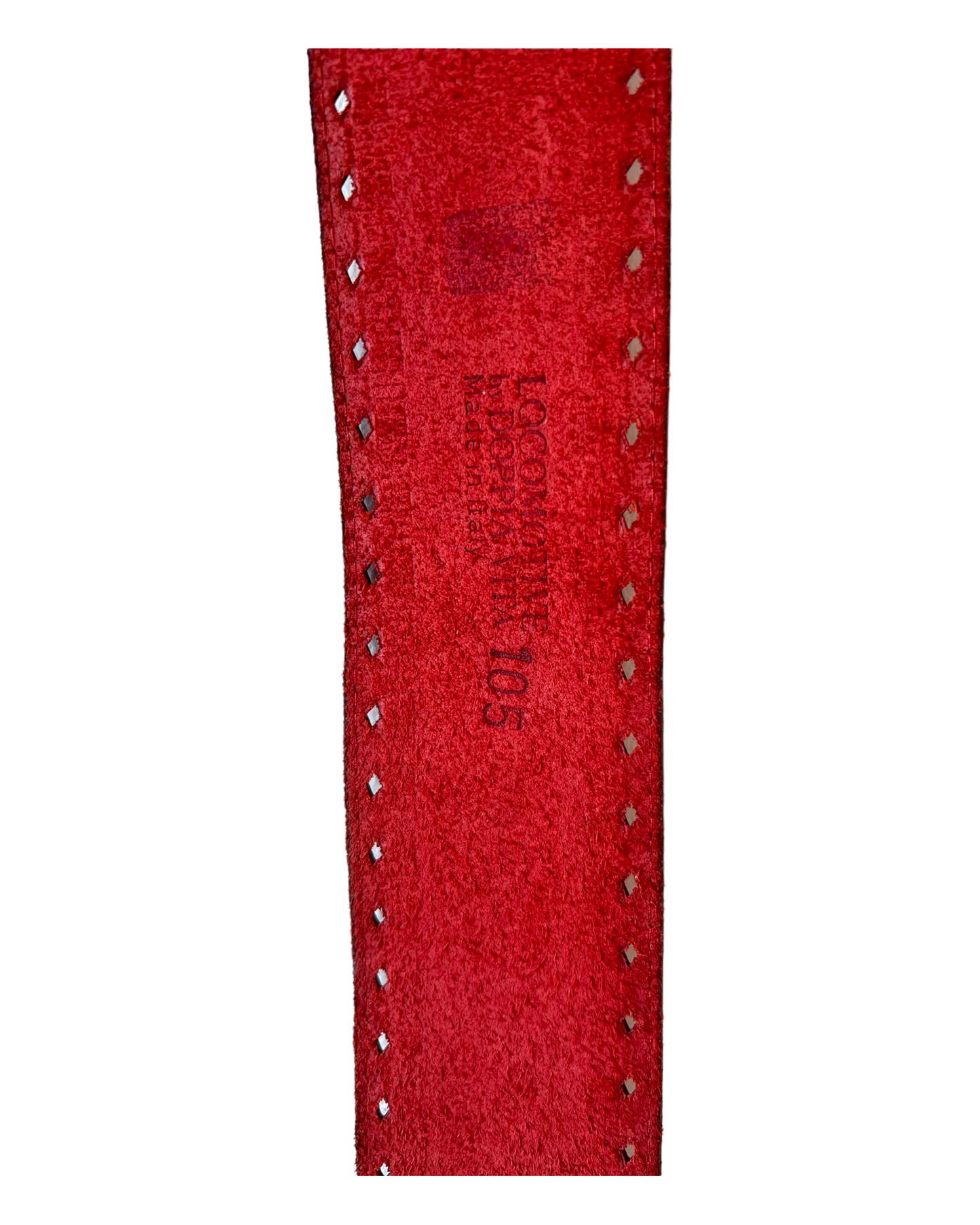 Vintage 1980's Red Leather Belt