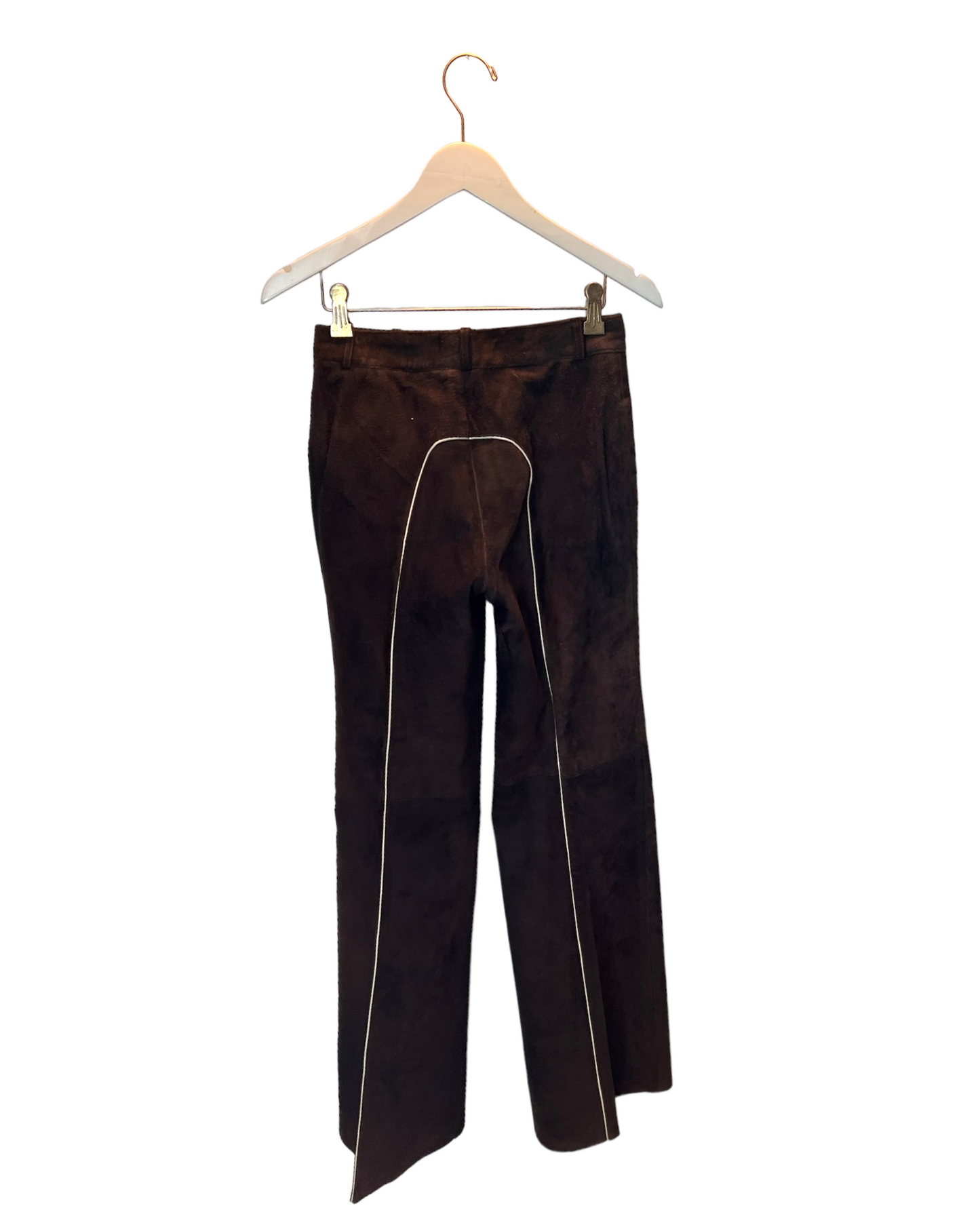 Vintage 1970's Unsigned Suede Moto Pantsuit