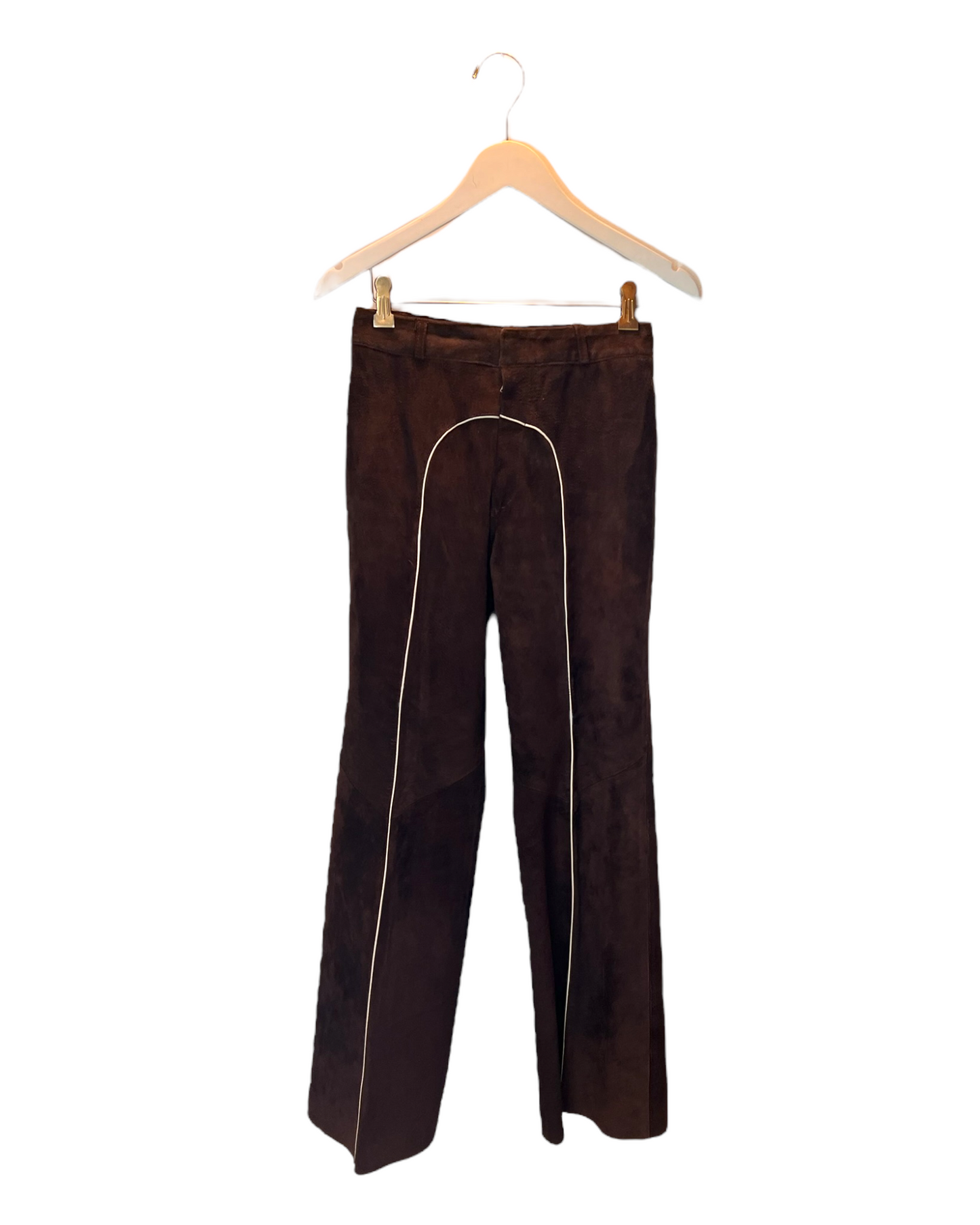 Vintage 1970's Unsigned Suede Moto Pantsuit