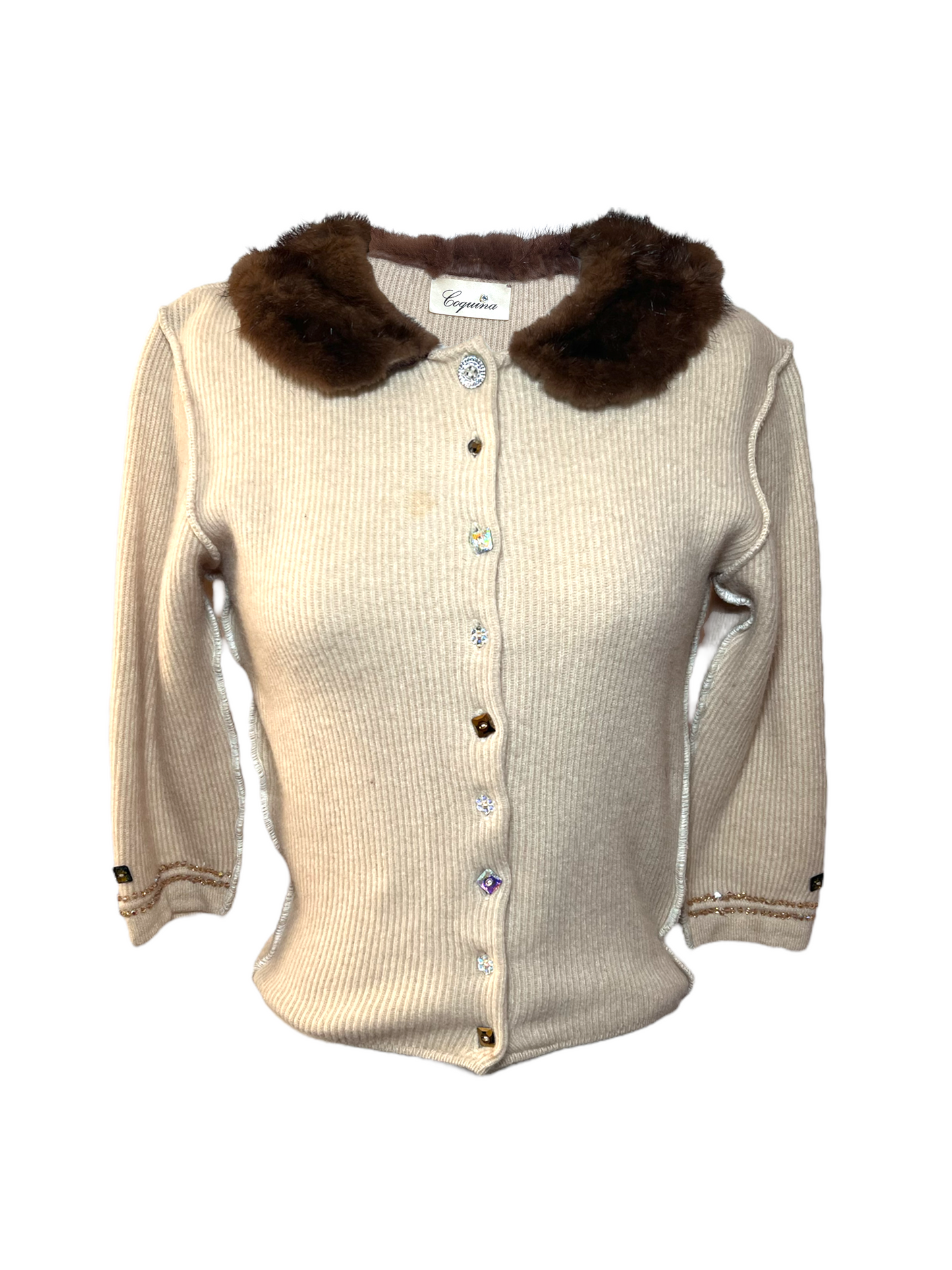 Vintage Coquina Mink and Cashmere Sweater