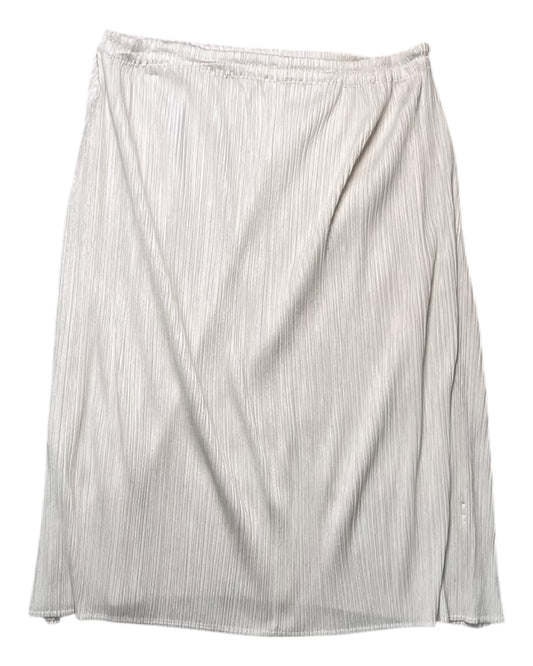 Vintage Pleats Please by Issey Miyake Ecru Midi Skirt