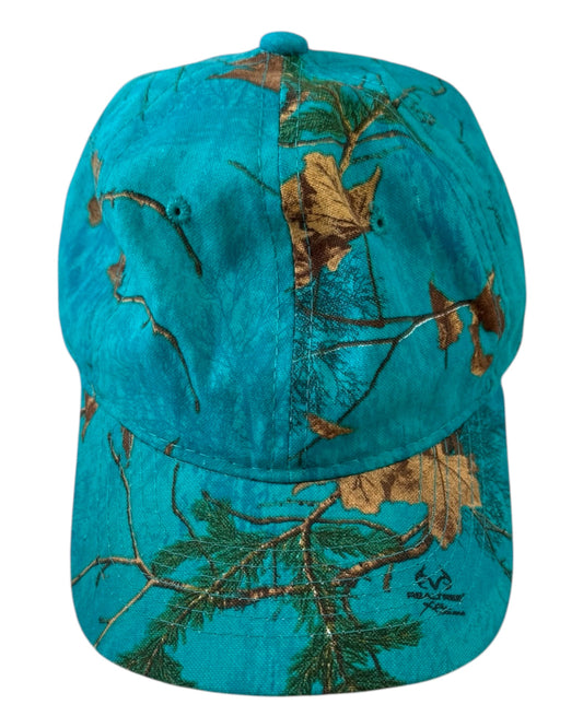 Vintage Turquoise Camouflage Ball Cap