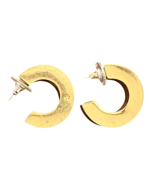 Vintage Thick Gold Hoop Earrings