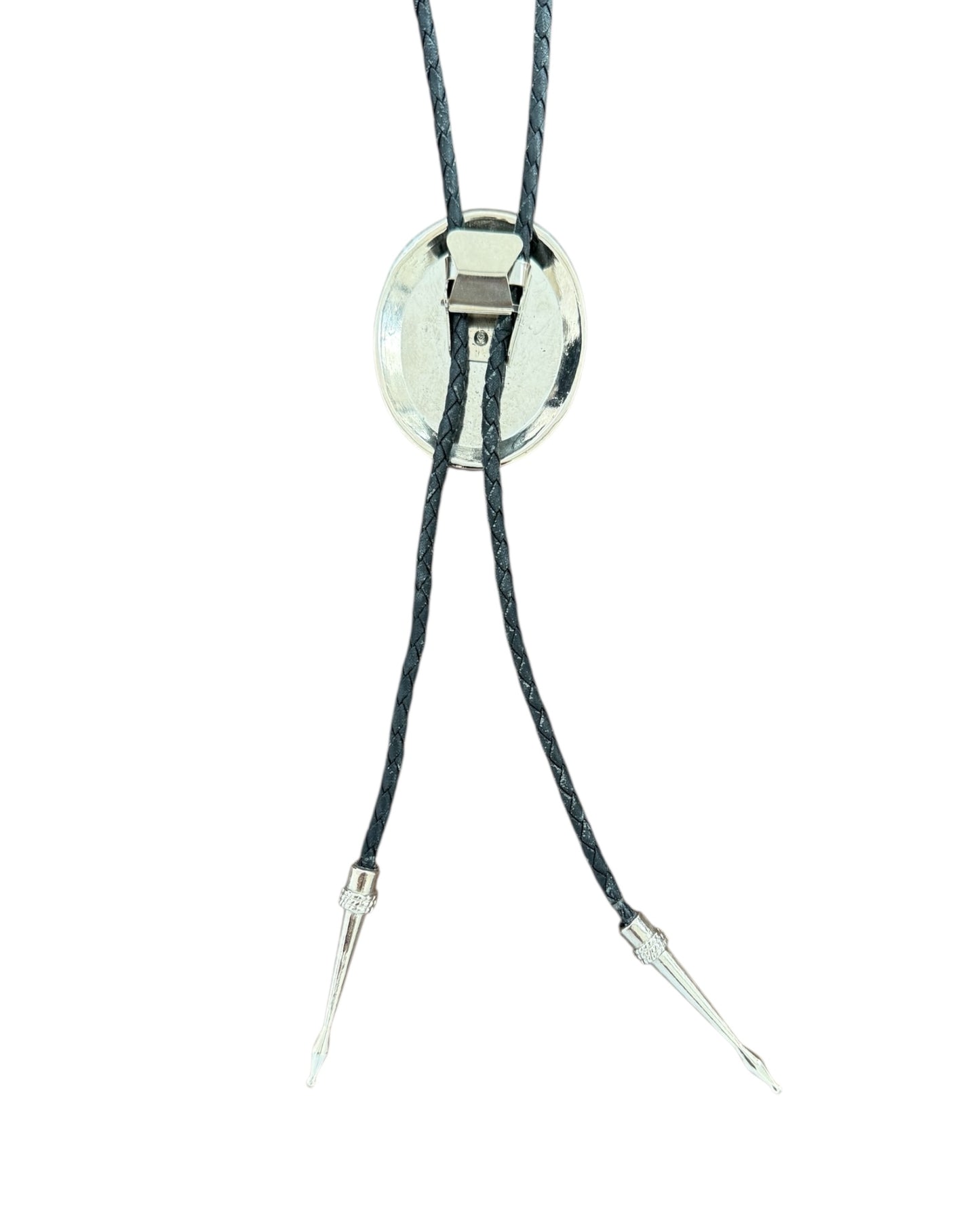Vintage Peacock Feather Black Bolo Tie