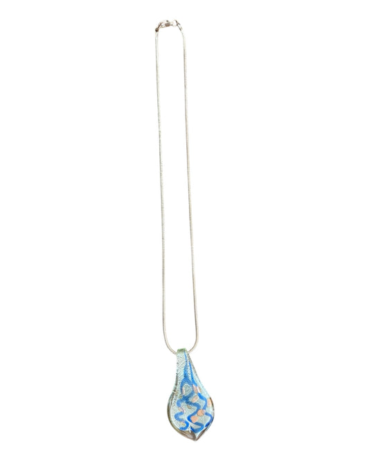 Vintage Green Teardrop Pendent Necklace