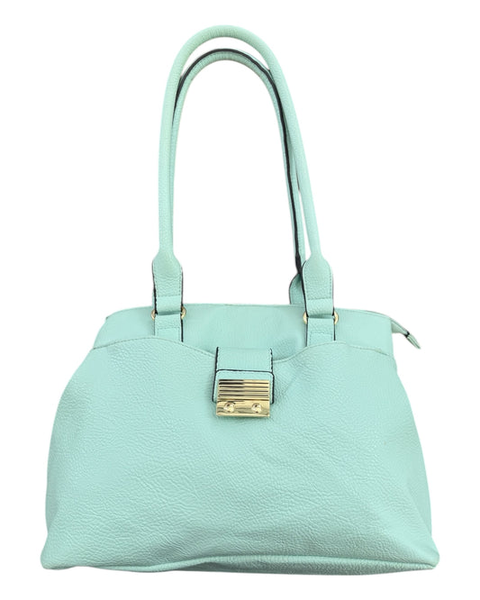 Vintage Turquoise Leather Shoulder Bag