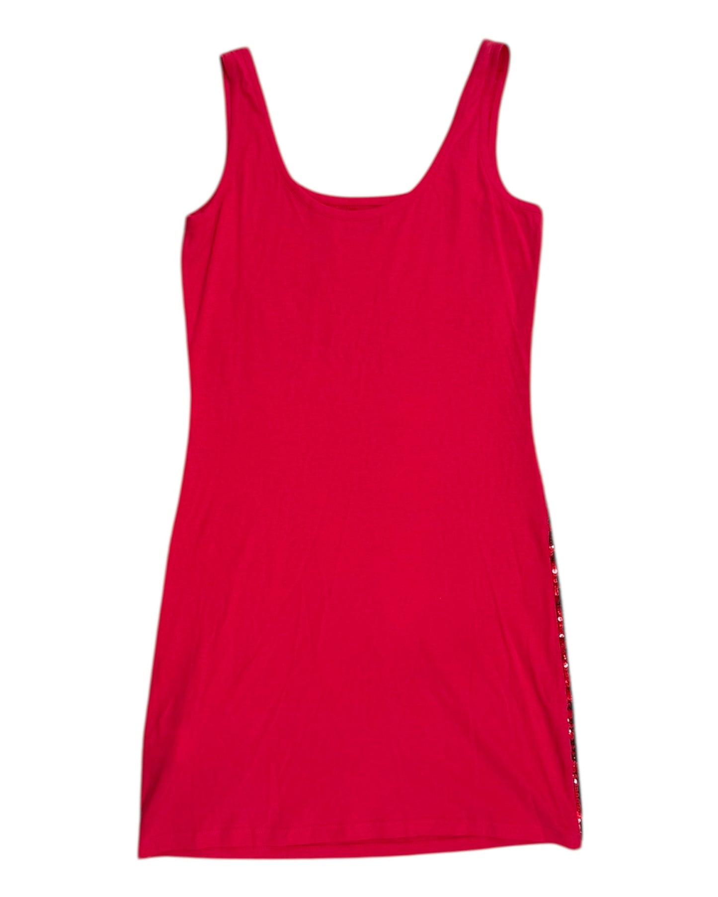 Vintage Galliano Red Sequin Jersey Dress