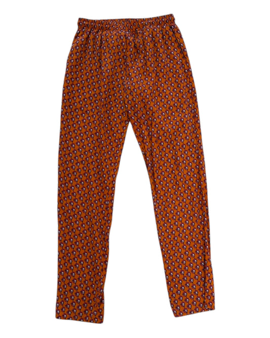 Pre-Loved Le Bou Bou Orange Printed Pants