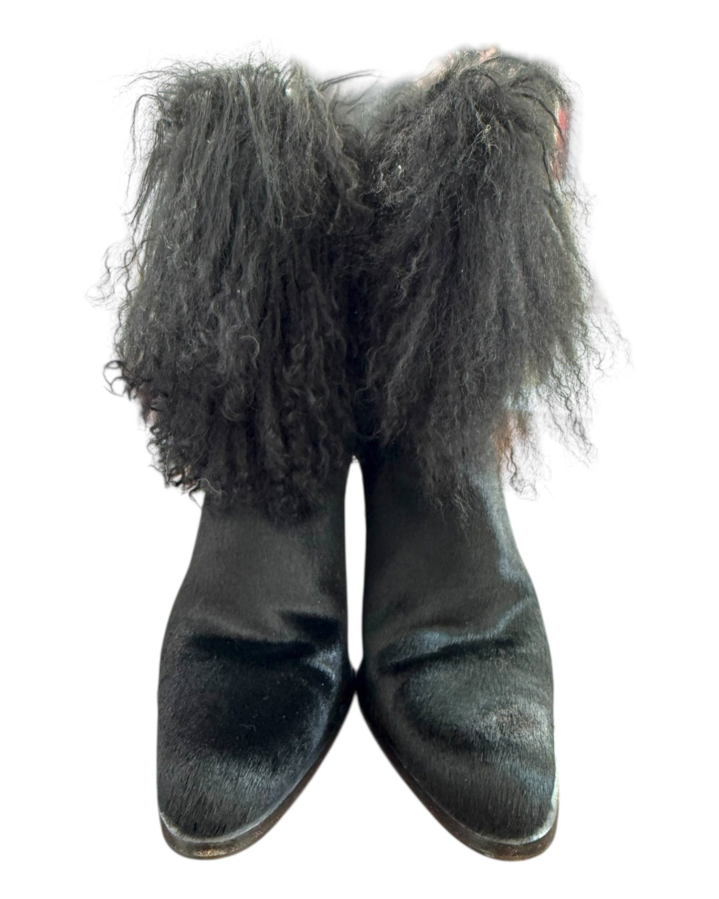Vintage Bally Angora Black Boots