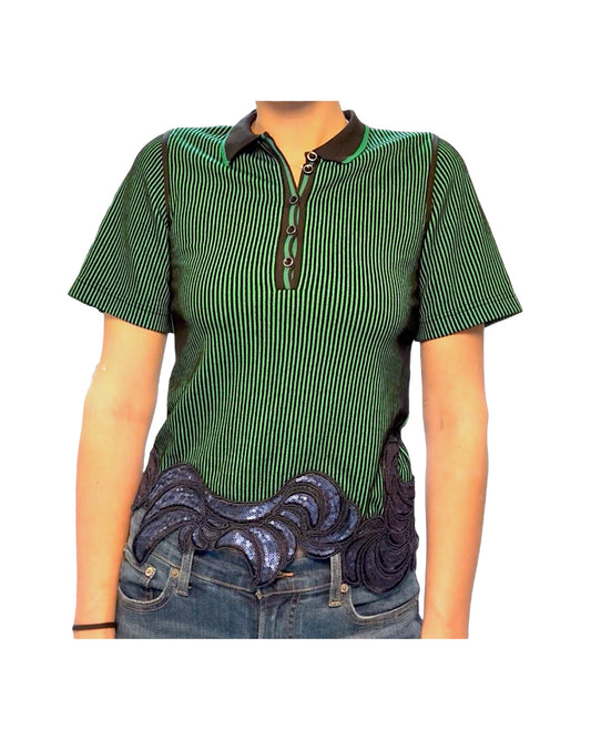 Pre-Loved Phillip Lim Embellished Polo Top