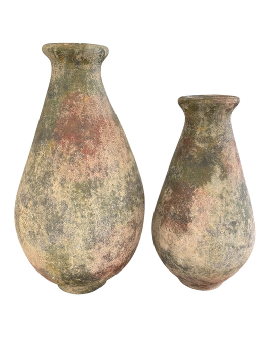 Vintage Handmade Mexican Pottery Vases