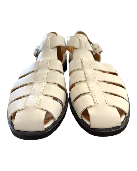 Vintage Church's White Leather Fisherman Sandals