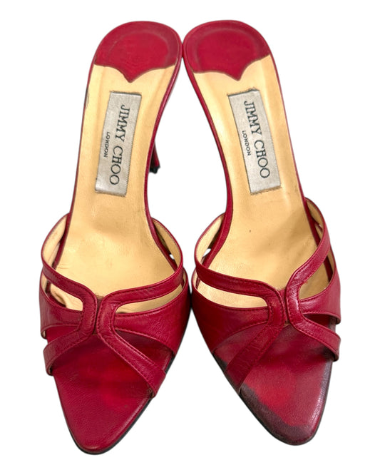 Vintage Jimmy Choo Red Sandals