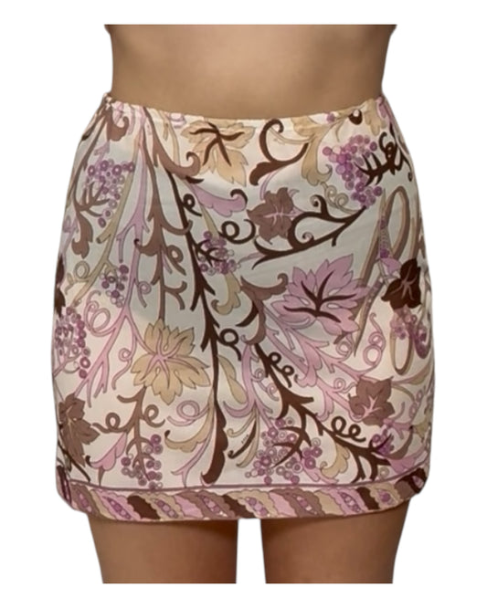 Vintage Emilio Pucci Purple and White Cover-Up Mini Skirt