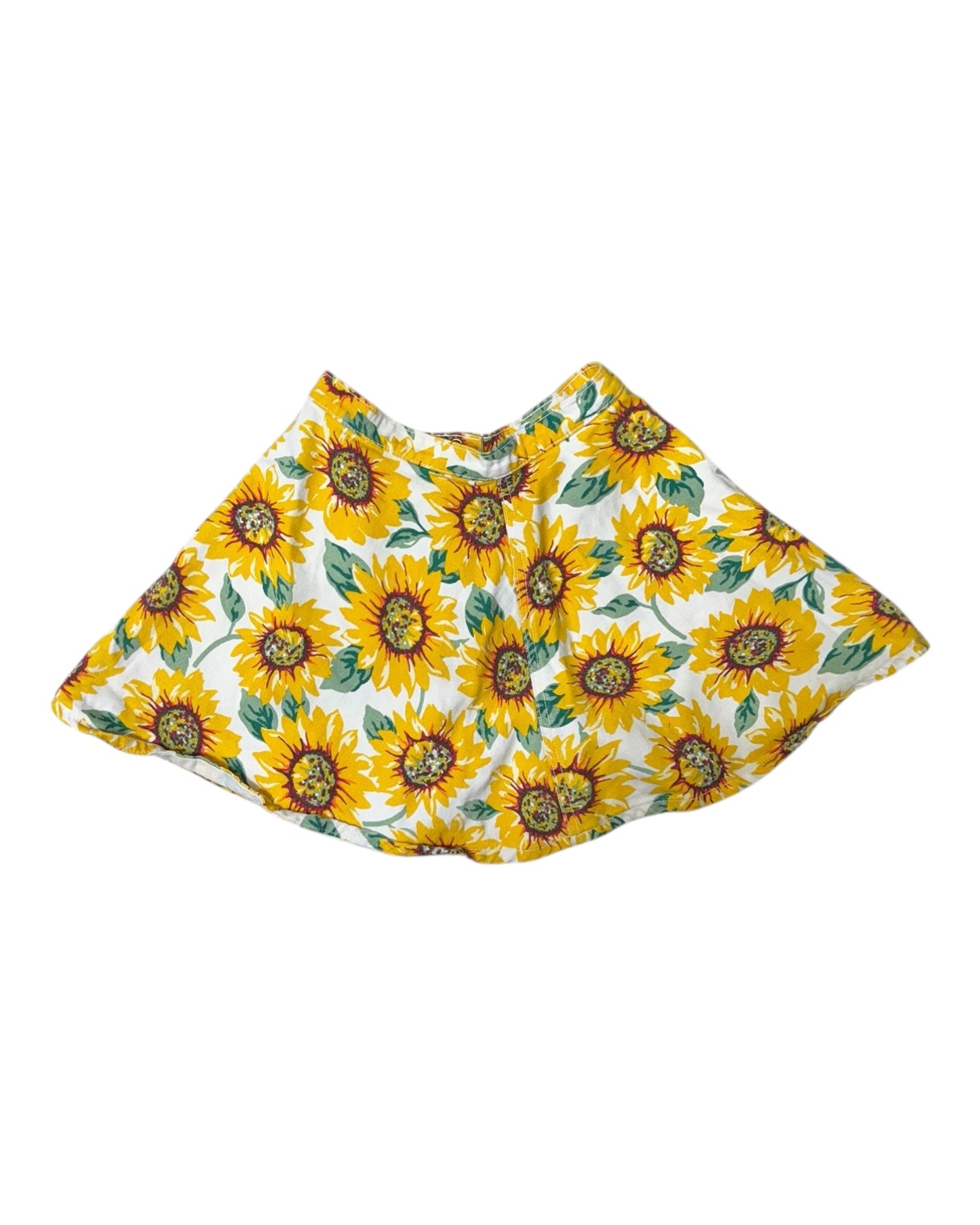 Vintage American Apparel Floral Denim Mini A-Line Skirt