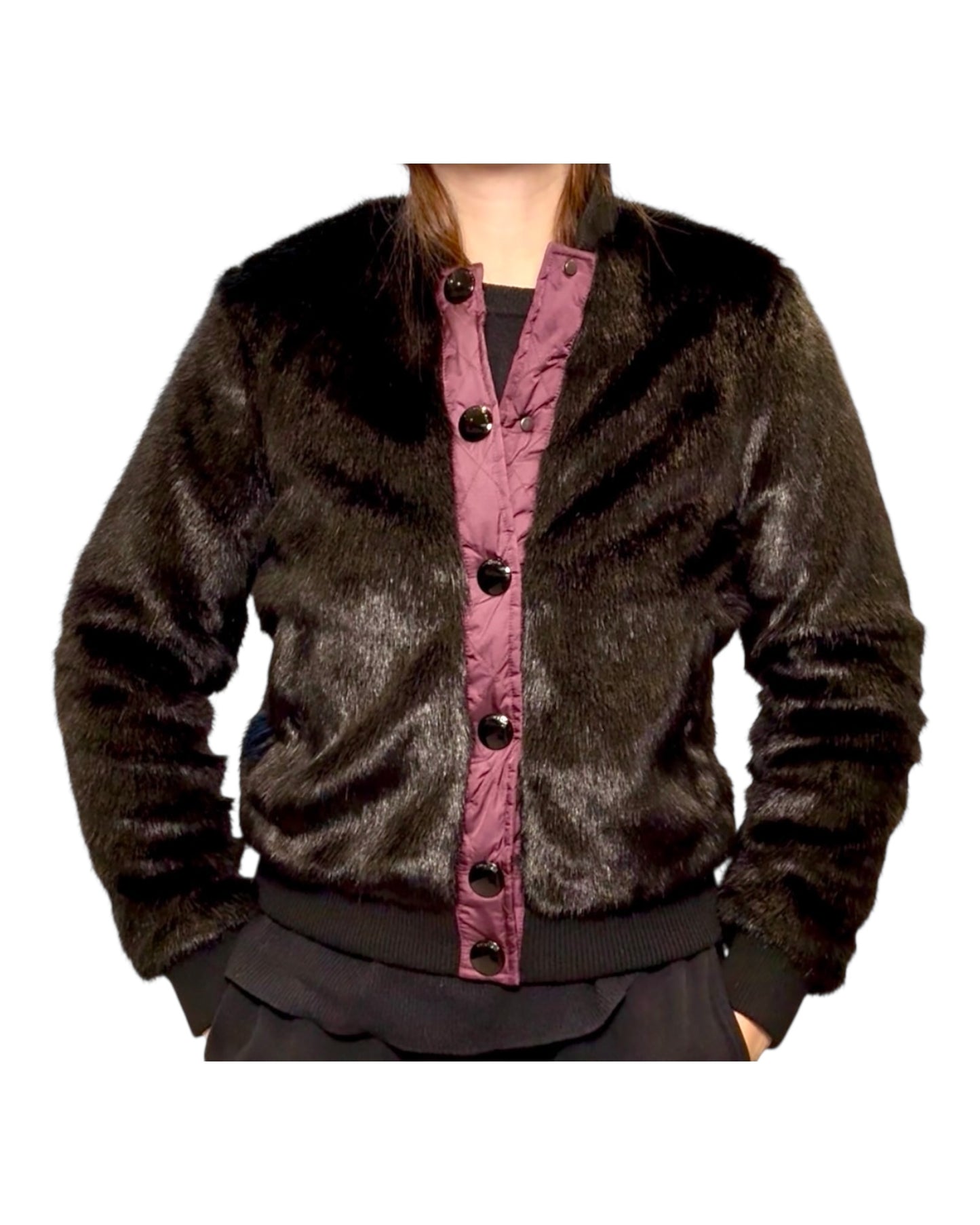 Pre-Loved Hunter x Mat Maitland Faux Fur Bomber Jacket