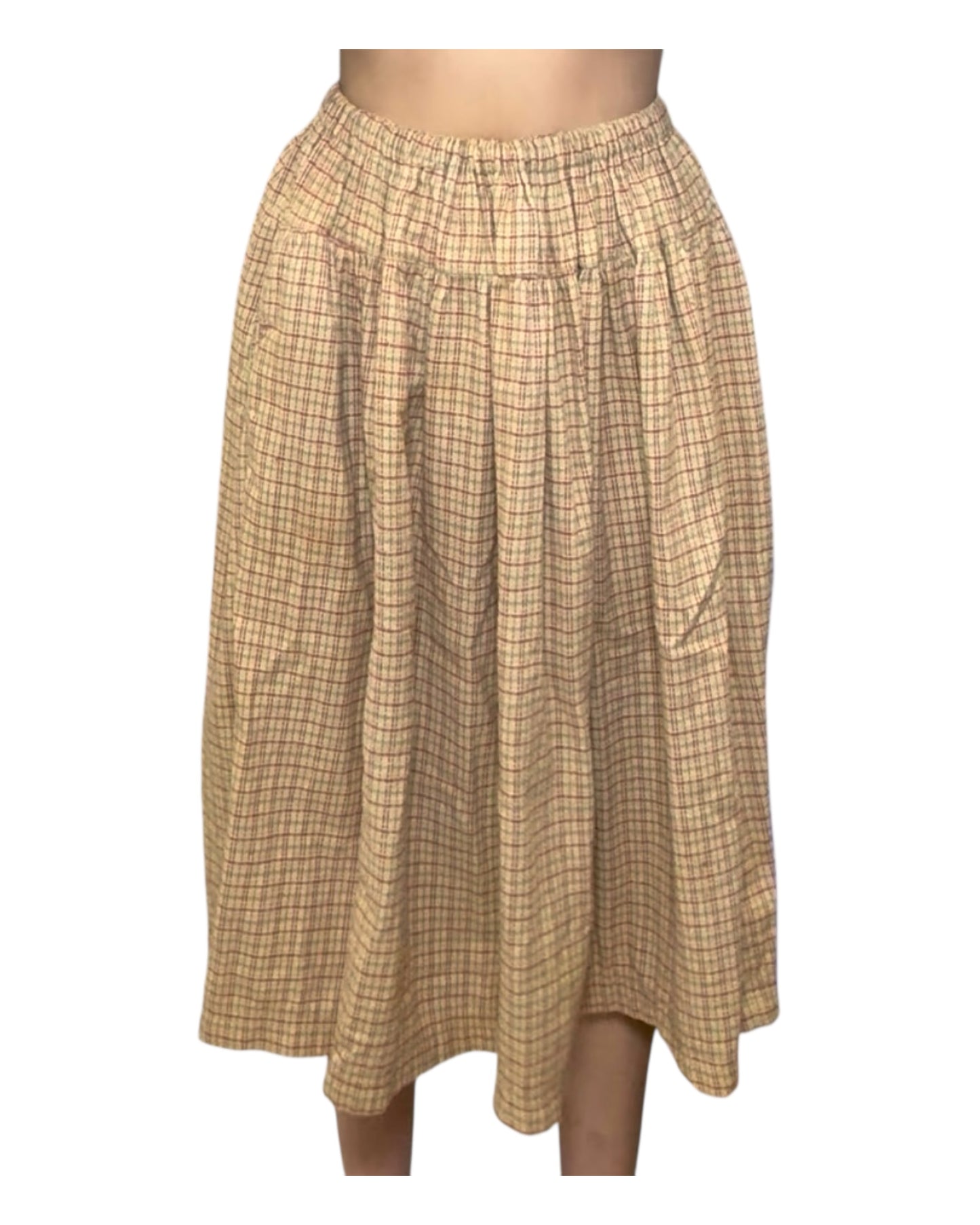 Vintage Henri Bendel Plaid Midi Skirt