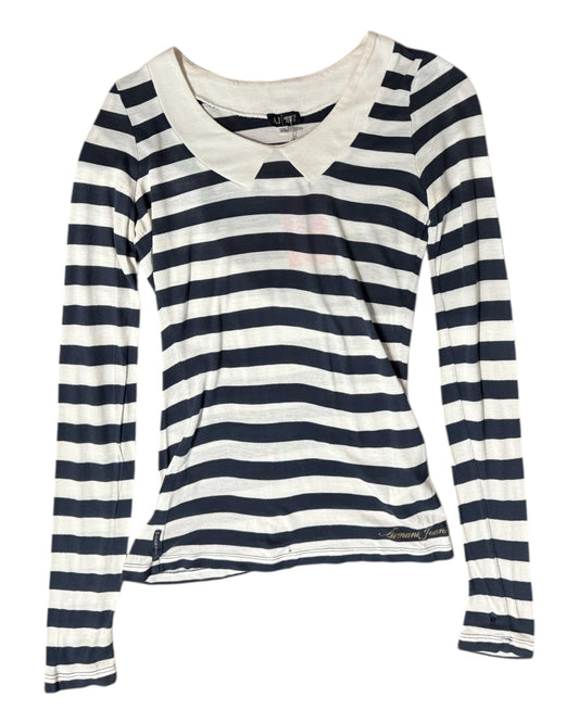 Vintage Y2K Armani Exchange Stripe Long Sleeve Tee