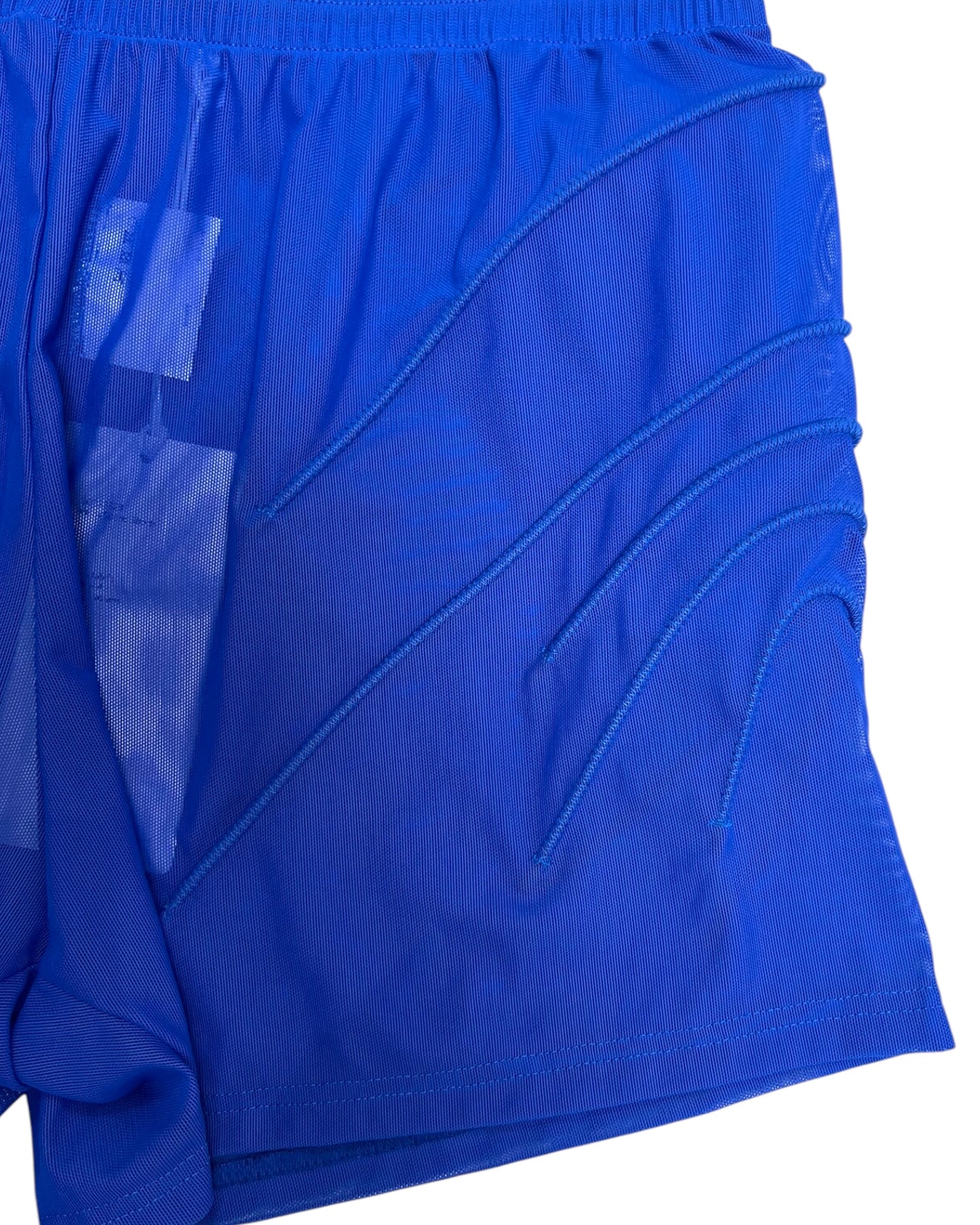 Pre-Loved Olly Shinder Blue Mesh Short Shorts