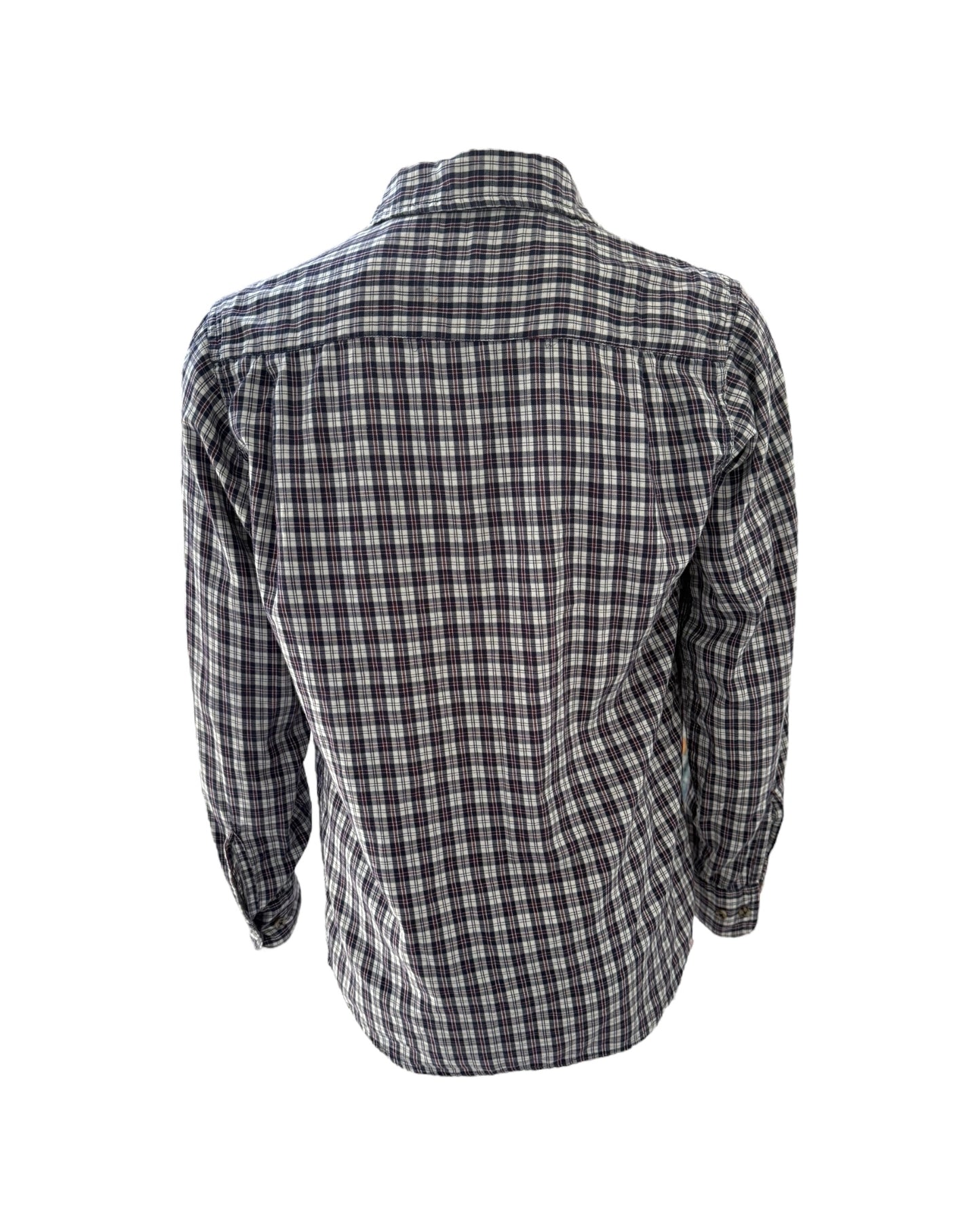 Pre-Loved Wrangler Blue and Red Plaid Button-Up Top