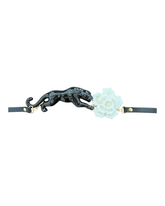 Pre-Loved Andres Gallardo Porcelain Panther Necklace