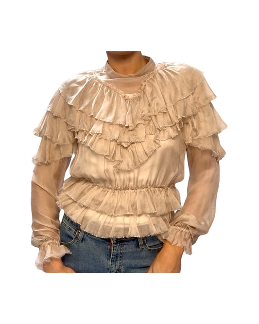 Pre-Loved SIR Bone Cosette Ruffle Top