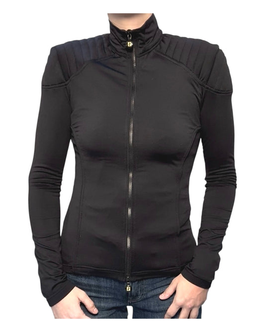 Vintage 2000 Fendi Nylon Biker Jacket by Karl Lagerfeld