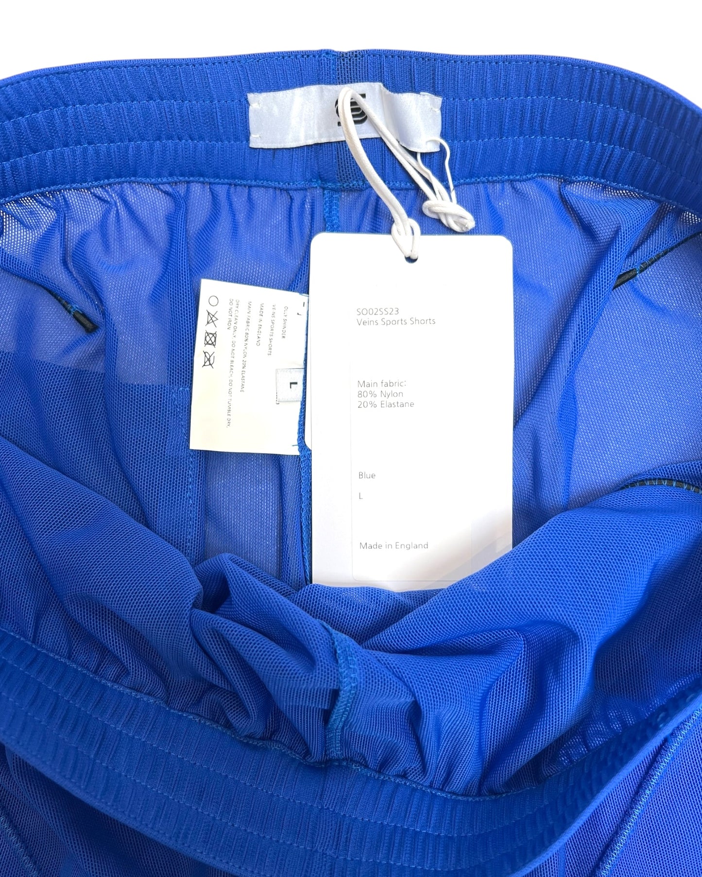 Pre-Loved Olly Shinder Blue Mesh Short Shorts