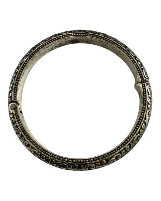 Vintage Silver Engraved Bangle