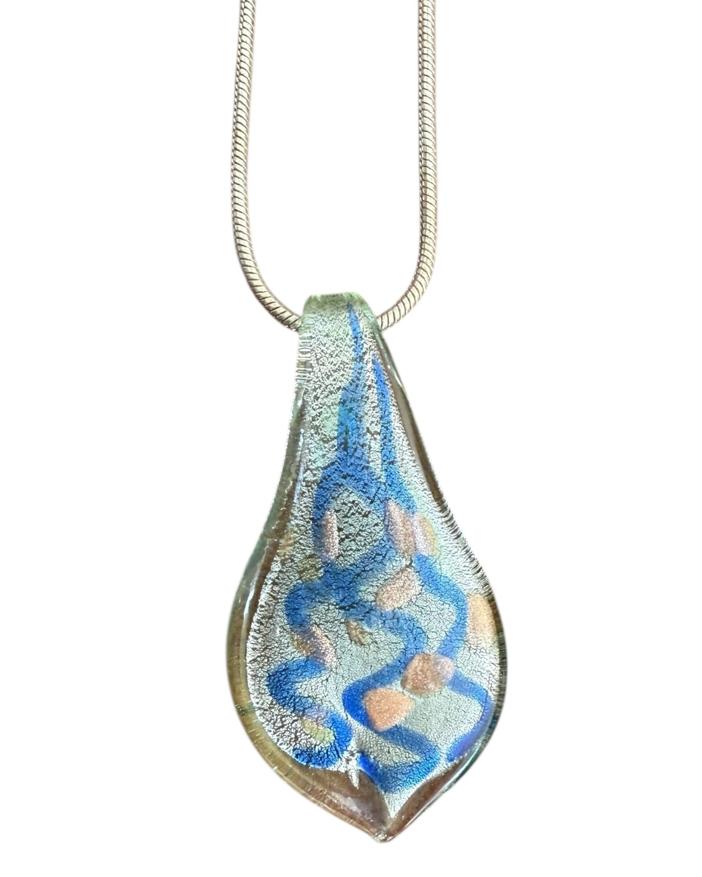 Vintage Green Teardrop Pendent Necklace