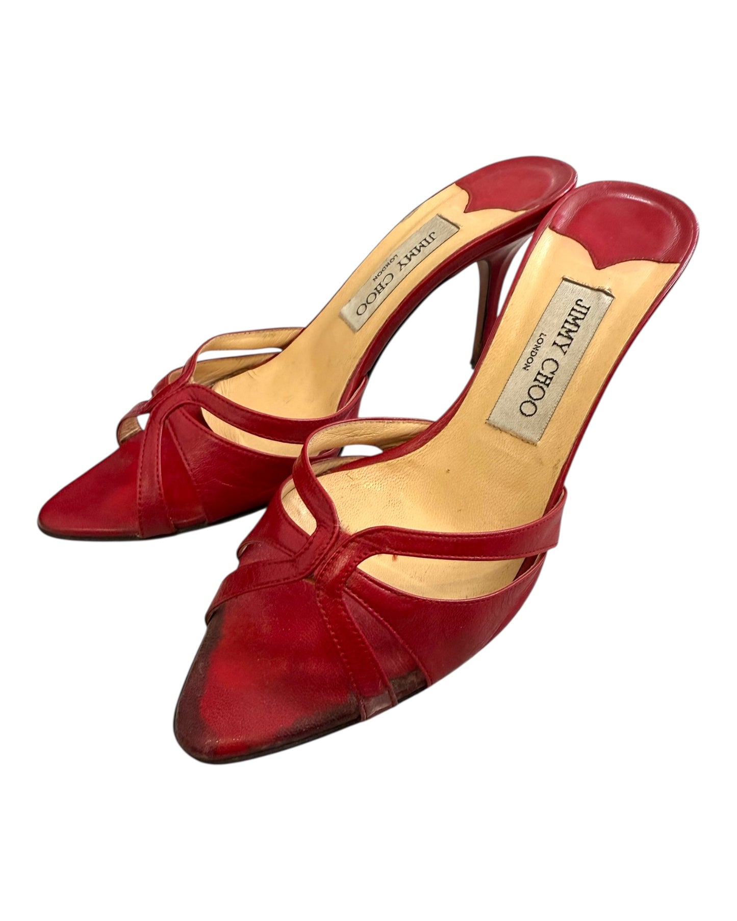 Vintage Jimmy Choo Red Sandals