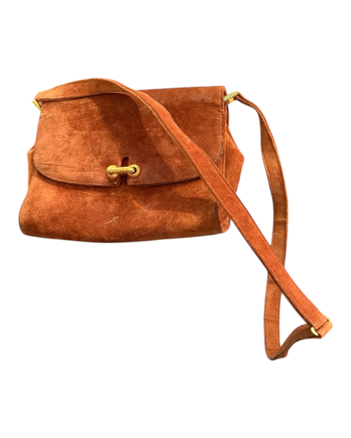 Vintage Gucci Brown Suede Shoulder Bag