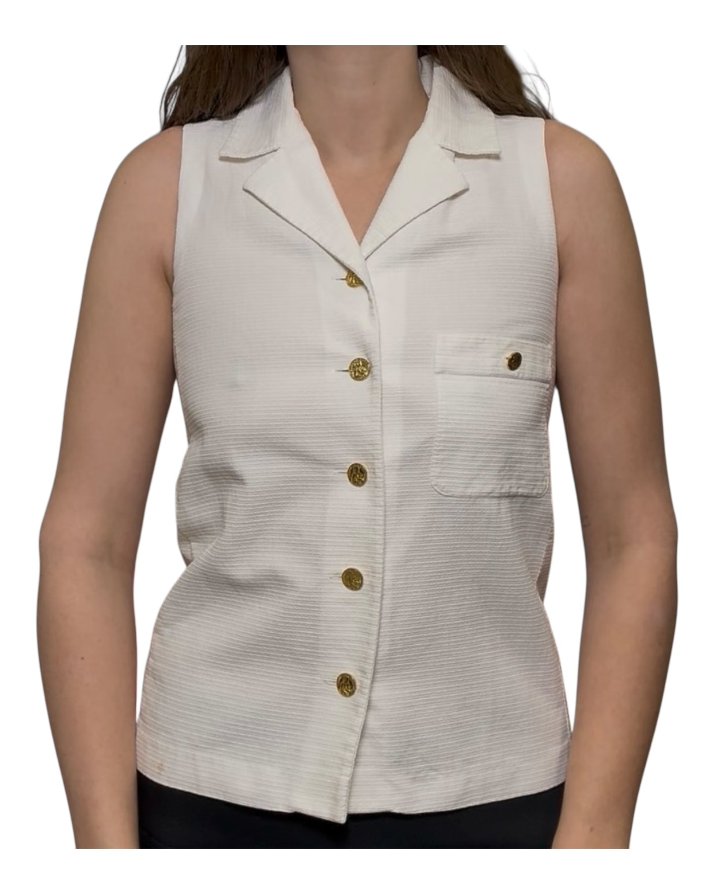 Vintage Chanel Vest with Gold Buttons
