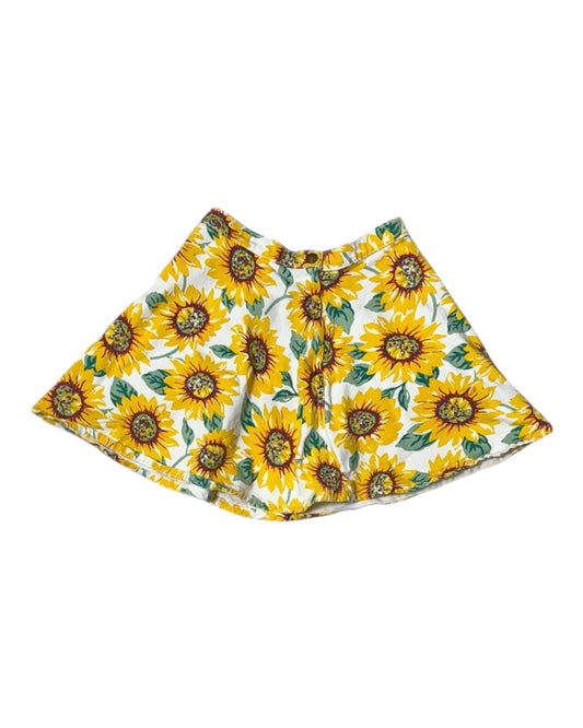 Vintage American Apparel Floral Denim Mini A-Line Skirt