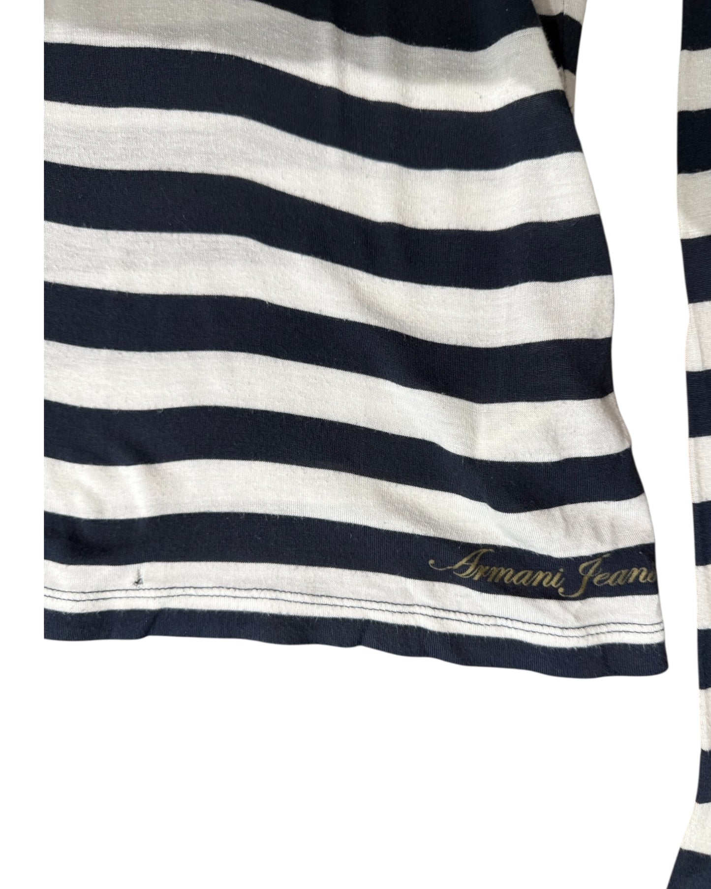 Vintage Y2K Armani Exchange Stripe Long Sleeve Tee