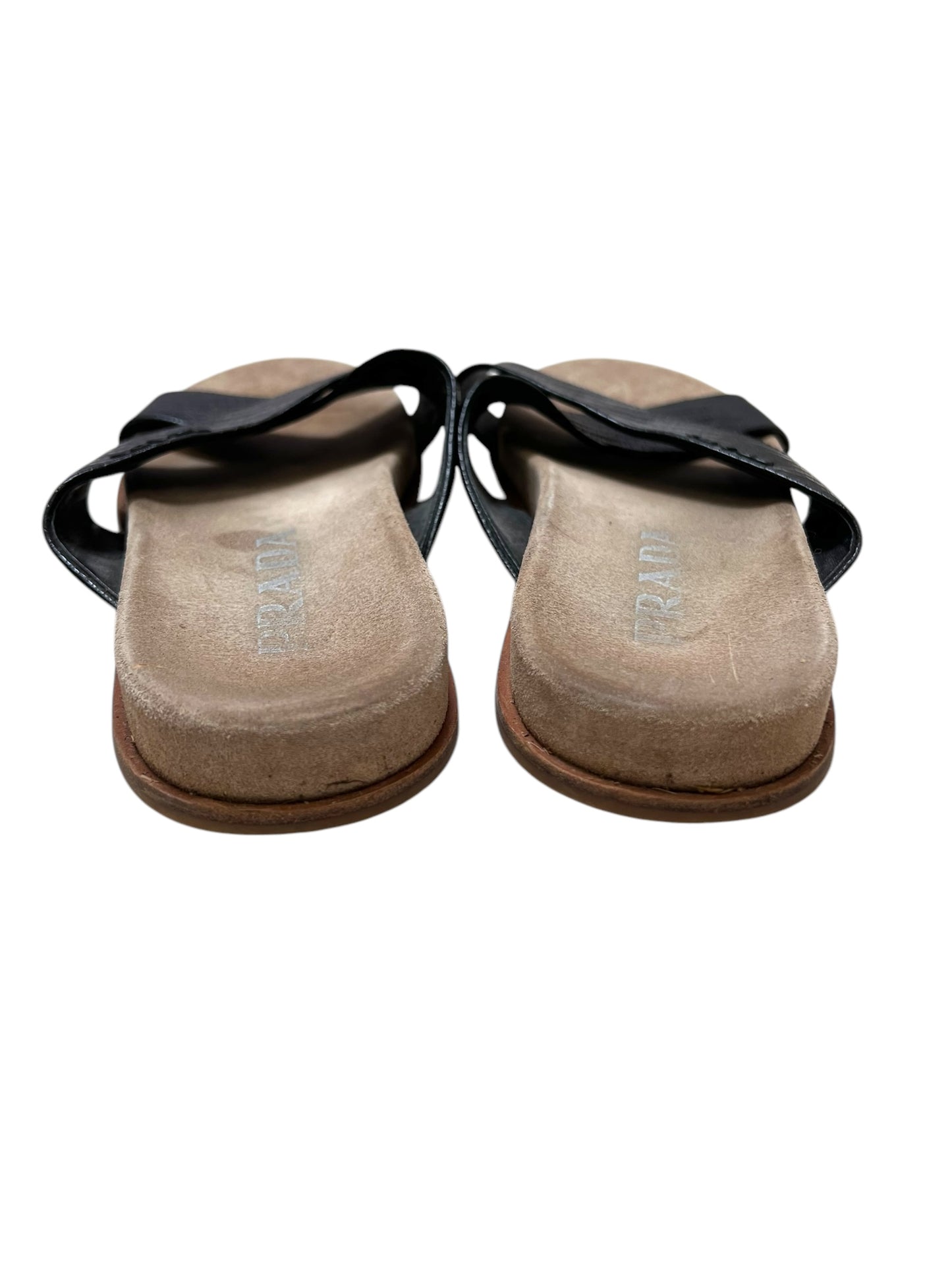 Vintage Prada Black Cross Slides