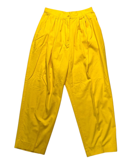 Vintage Yellow Tapered Trousers