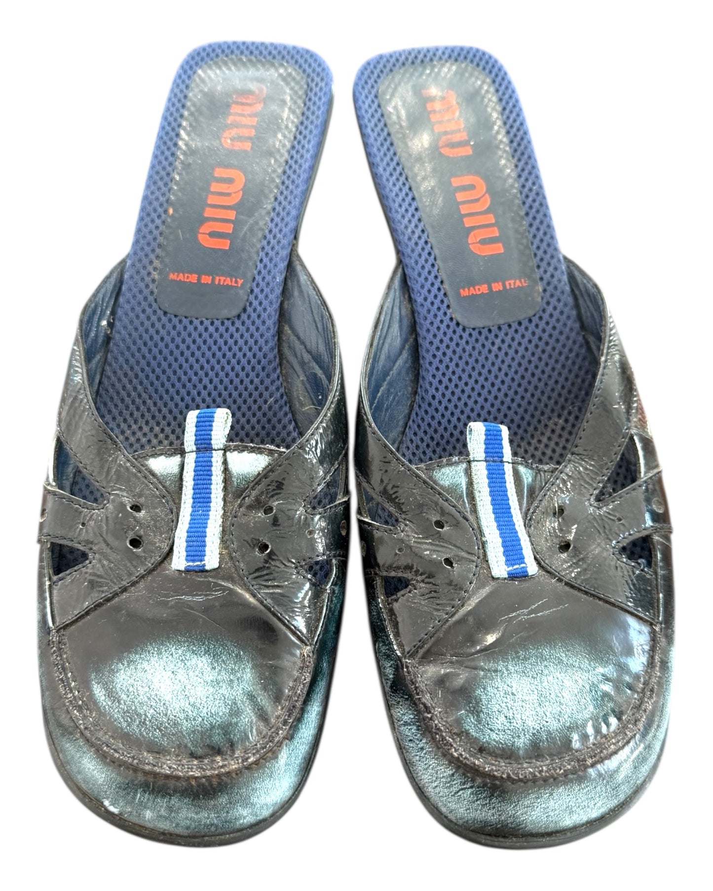 Vintage Miu Miu Blue "Sneaker" Kitten Heels