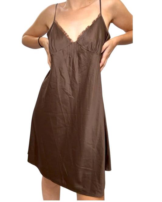 Vintage Brown Slip Dress
