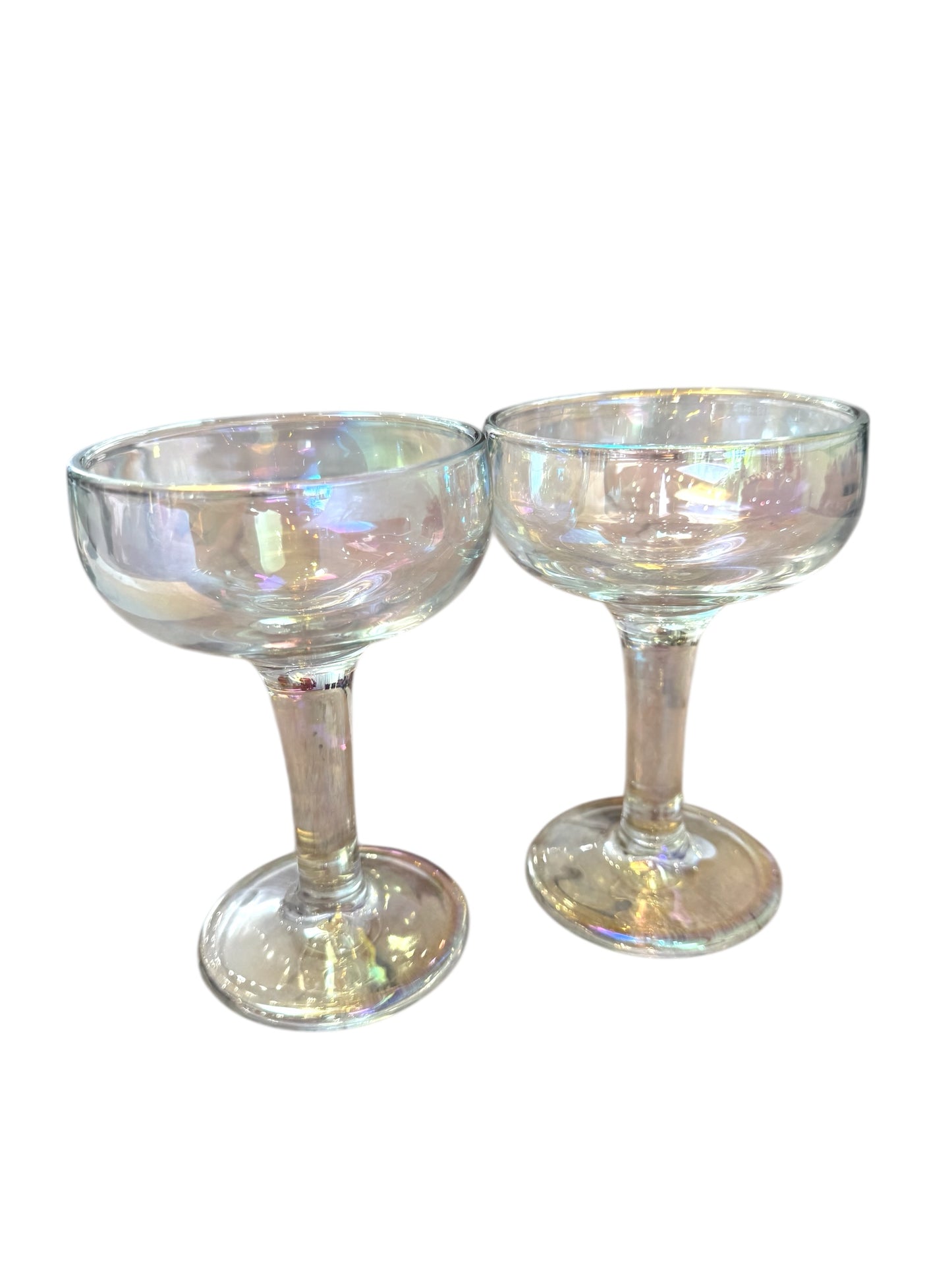 Vintage Iridescent Martini Glasses