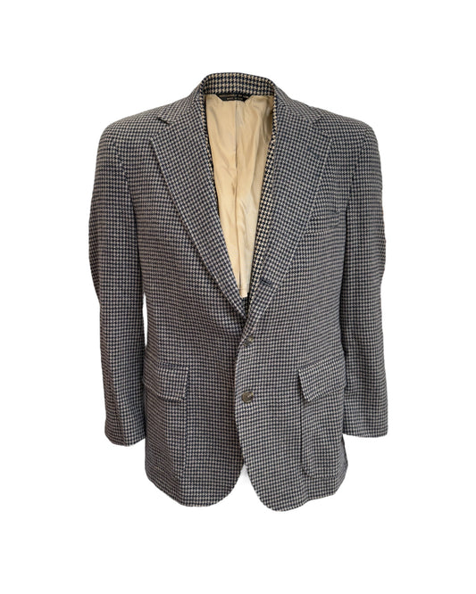 Vintage Huntington Blue and Brown Houndstooth Blazer